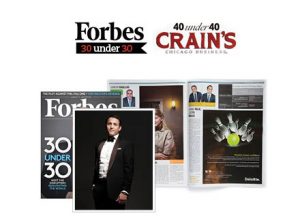 Roosevelt alums Justin Rolls and Jonas Falk were named to Crain’s Chicago Business 40 under 40 list in 2013. Their work in growing OrganicLife also has been recognized by Forbes and Enterprise. 