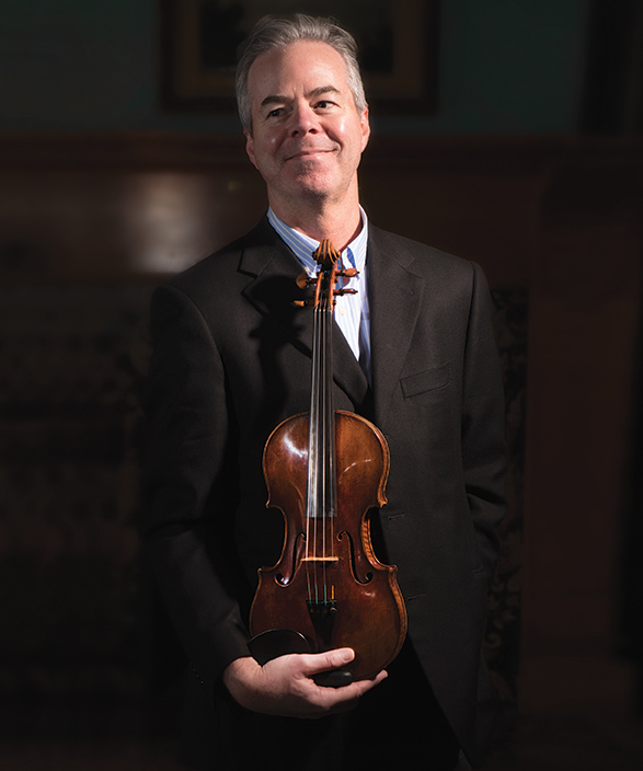 Frank Almond and the 300-year-old Lipiński Stradivarius.