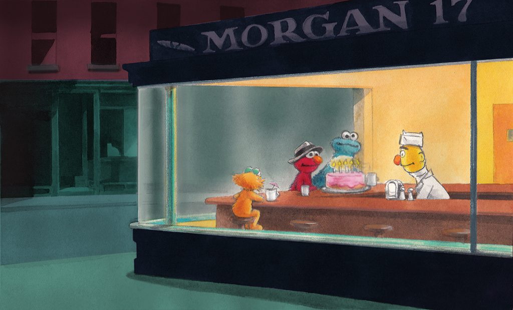 Edward Hopper: Nighthawks on Sesame Street 