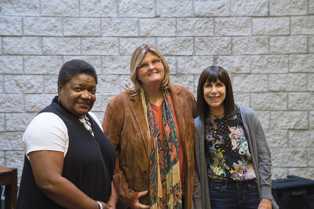 Restorative justice court planners include Cook County Circuit Court Administrator Michelle Day, Judge Colleen Sheehan and Roosevelt’s Nancy Michaels.