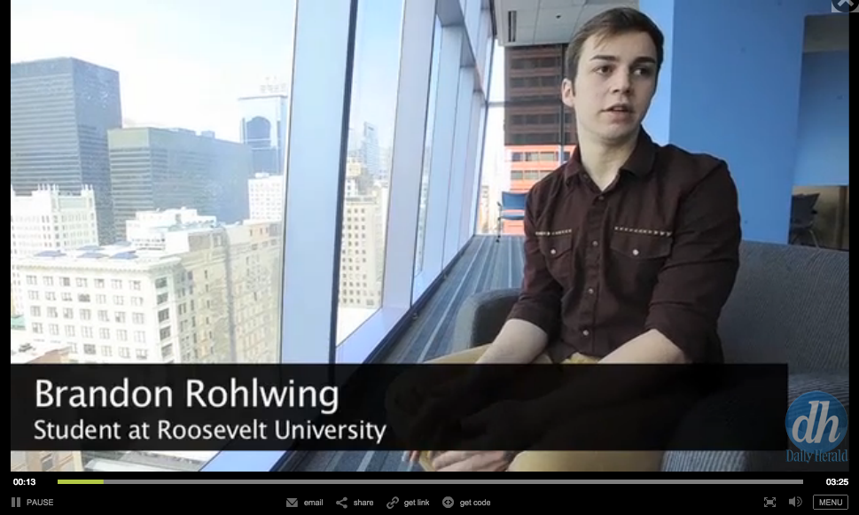 still from video interview with Brandon Rohlwing