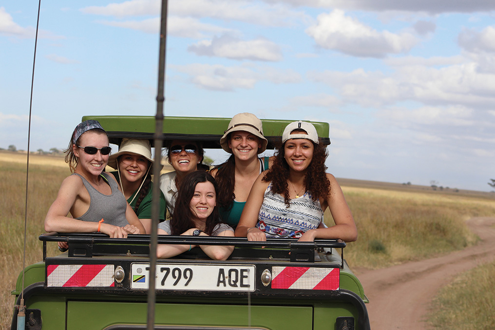Roosevelt students travel into the Tanzanian savannah