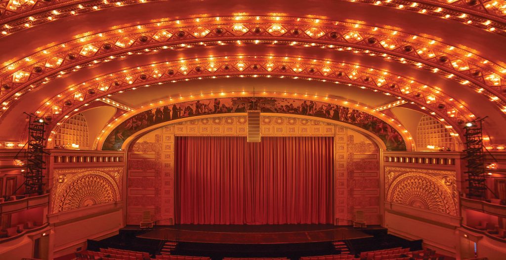 The Auditorium Theatre of Roosevelt University. Above: Roosevelt’s Auditorium Theatre 50 years ago.