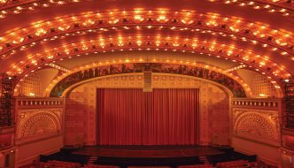 The Auditorium Theatre of Roosevelt University. Above: Roosevelt’s Auditorium Theatre 50 years ago.