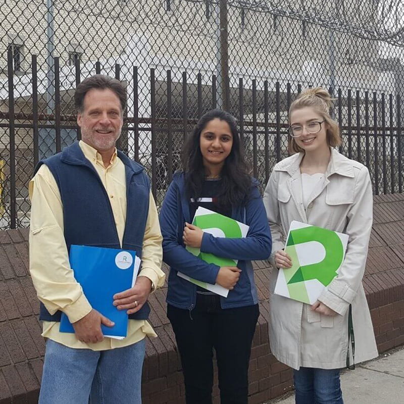 Students from left are: Timothy Mulholland, Sonali Patel, and Nicolette Marasa