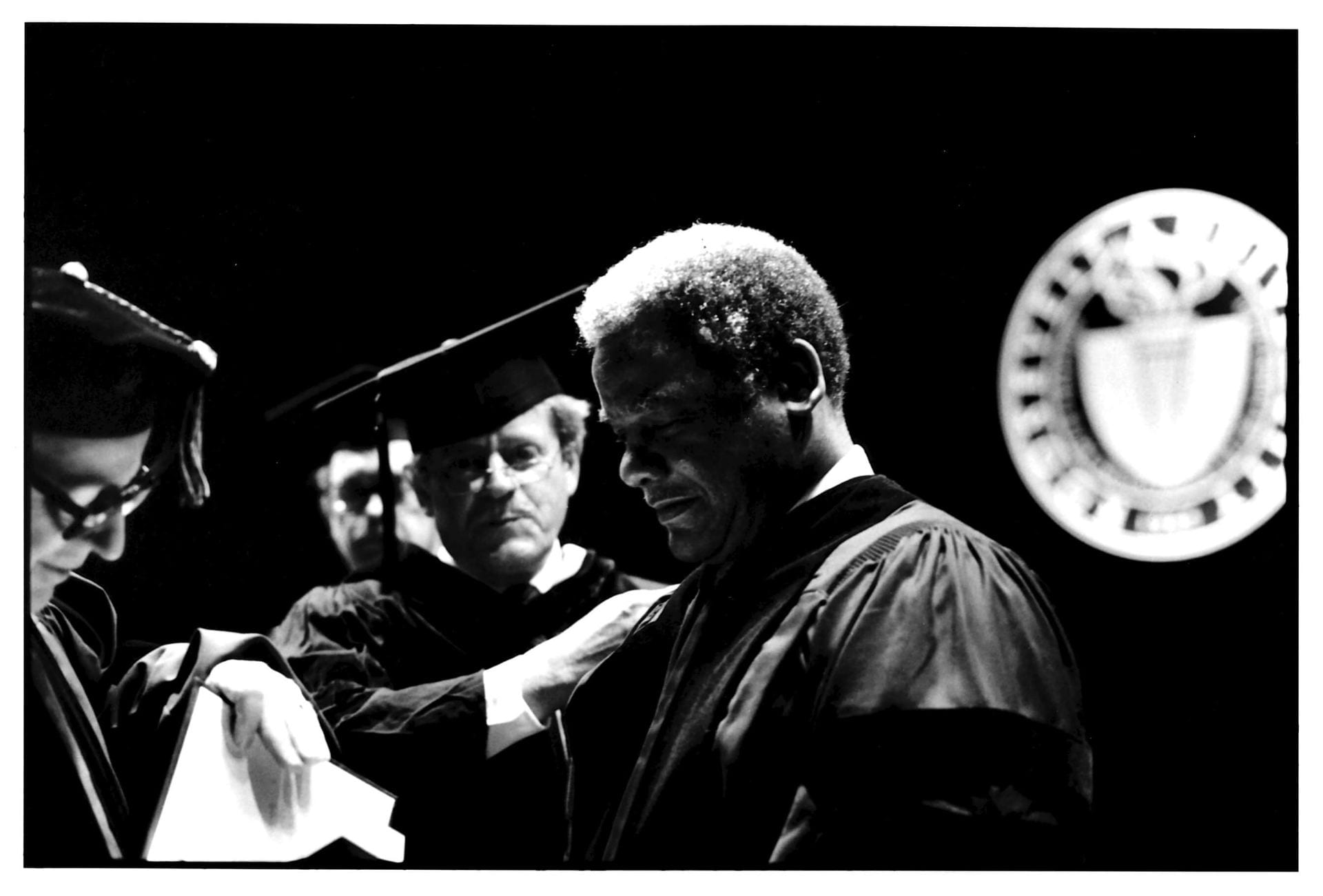 Harold Washington gives the Commencement address at his alma mater, Roosevelt University.