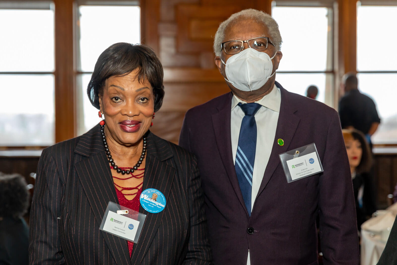 Professor Al Bennett and Marsha Howard (MPA ’95) at the Harold Washington Legacy brunch.