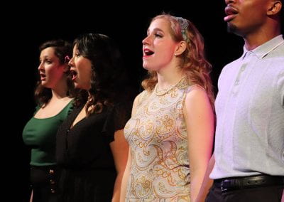 In Miller Studio, four Chicago College of Performing Arts students belt out standards in a performance of American Songbook. Directed by Dan Stetzel, musically directed by George Howe.
