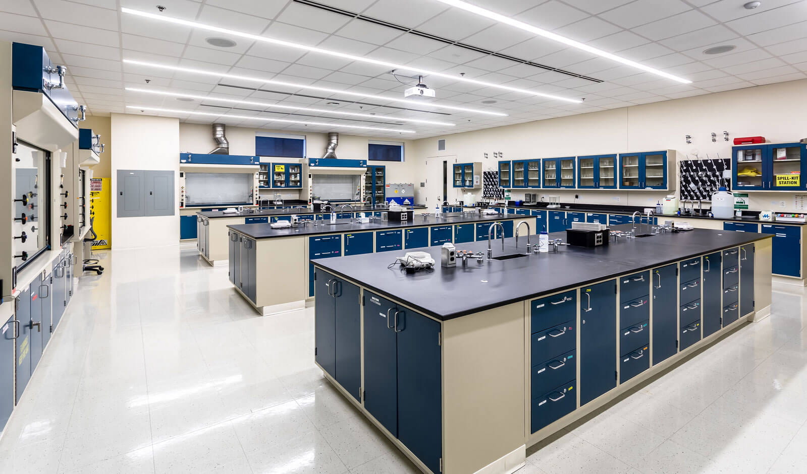 wide shot of a lab class