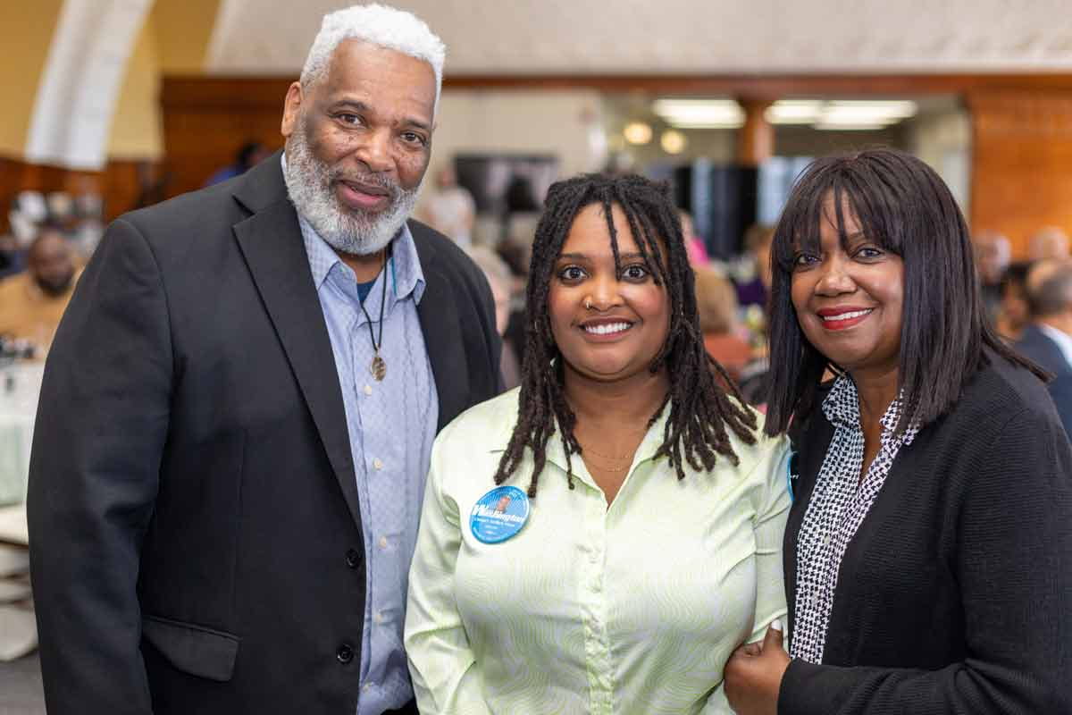 Kiera with Parents at Legacy Brunch